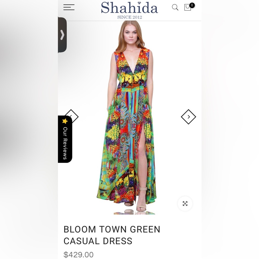 SHADHIDA PARIDES LADIES MULTI MAXI DRESS-S-WOW!